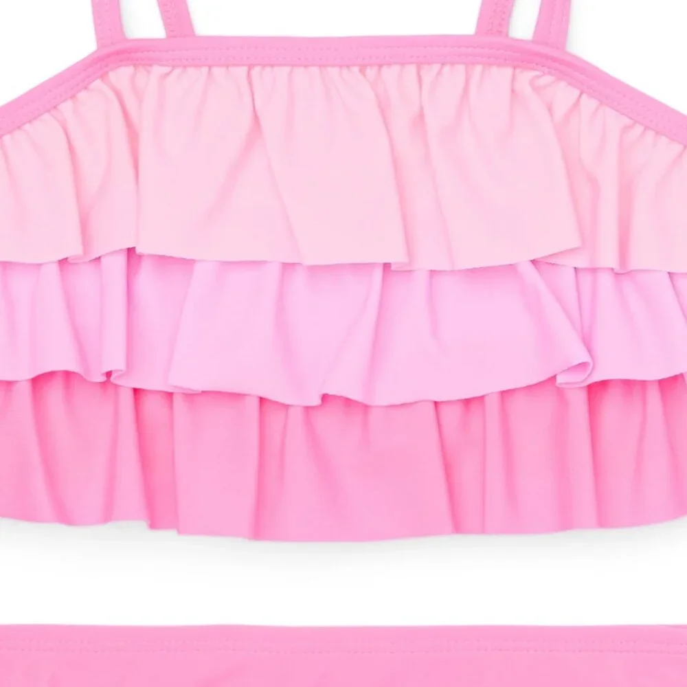 Ruffle Tankini TODDLER GIRLS Pink Bikini Swimsuit SIZE 18 MONTHS NEW